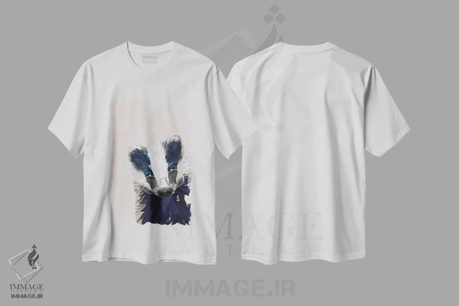 تیشرت سفید طرح دار – تیشرت فانتزی ,گورکن قایم باشک اثر سارا مانوفسکی فروشگاه ایماژ