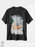 تیشرت مشکی طرح دار – تیشرت فانتزی ,شاه لئو در وان مسی اثر سارا مانوفسکی فروشگاه ایماژ