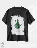 تیشرت مشکی طرح دار – تیشرت گیاهان ,سانسوریا فلزی اثر سارا مانوفسکی immage.ir
