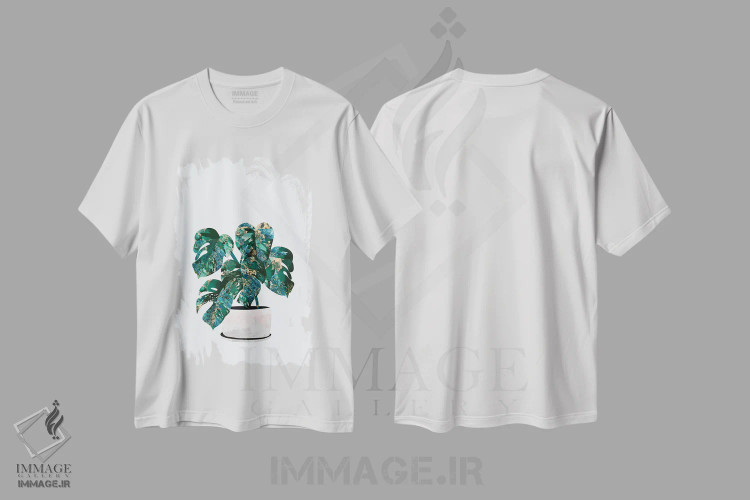 تیشرت سفید طرح دار – تیشرت طبیعت ,مونسترا فلزی اثر سارا مانوفسکی immage.ir