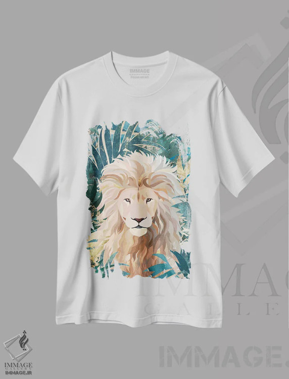 تیشرت سفید طرح دار – تیشرت زودیاک ,لئو آین در جنگل اثر سارا مانوفسکی فروشگاه ایماژ
