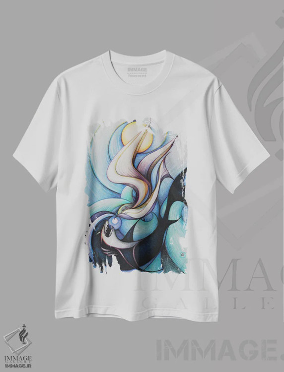 تیشرت سفید طرح دار – تیشرت حیوانات ,تهاجم اثر ماسیمو ویتوریوسی immage.ir
