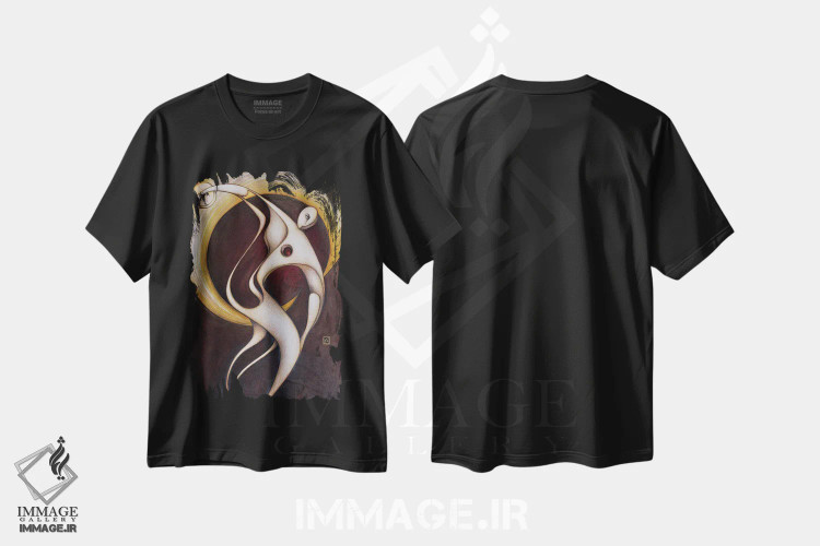 تیشرت مشکی طرح دار – تیشرت هنری ,دیسکوبولوس II اثر ماسیمو ویتوریوسی فروشگاه ایماژ