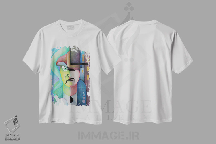 تیشرت سفید طرح دار – تیشرت فانتزی ,دکتر جکیل و آقای هاید اثر ماسیمو ویتوریوسی فروشگاه ایماژ