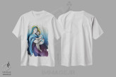 تیشرت سفید طرح دار – تیشرت هنری ,مادر آسمانی اثر ماسیمو ویتوریوسی immage.ir