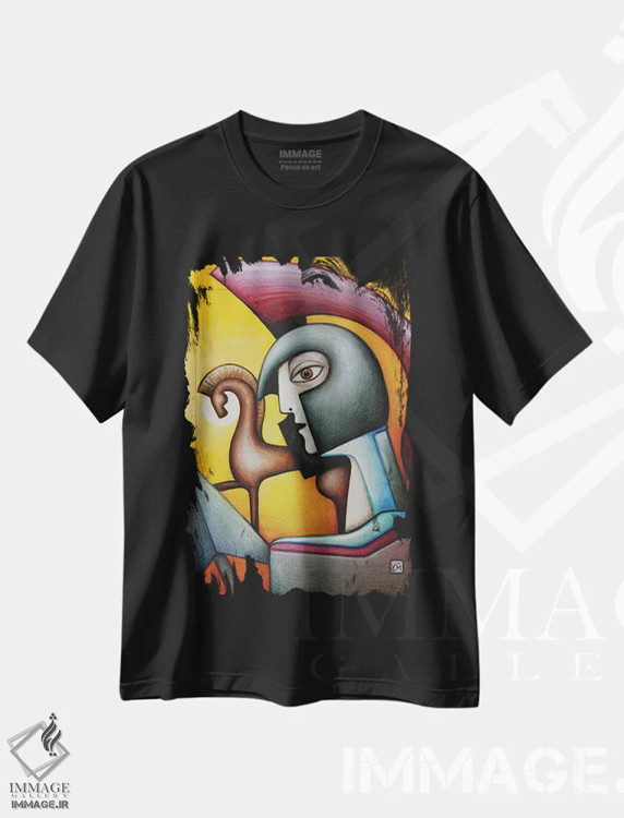 تیشرت مشکی طرح دار – تیشرت هنری ,فریب اولیس اثر ماسیمو ویتوریوسی فروشگاه ایماژ