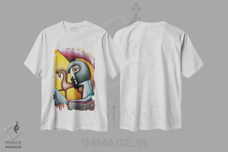 تیشرت سفید طرح دار – تیشرت هنری ,فریب اولیس اثر ماسیمو ویتوریوسی immage.ir
