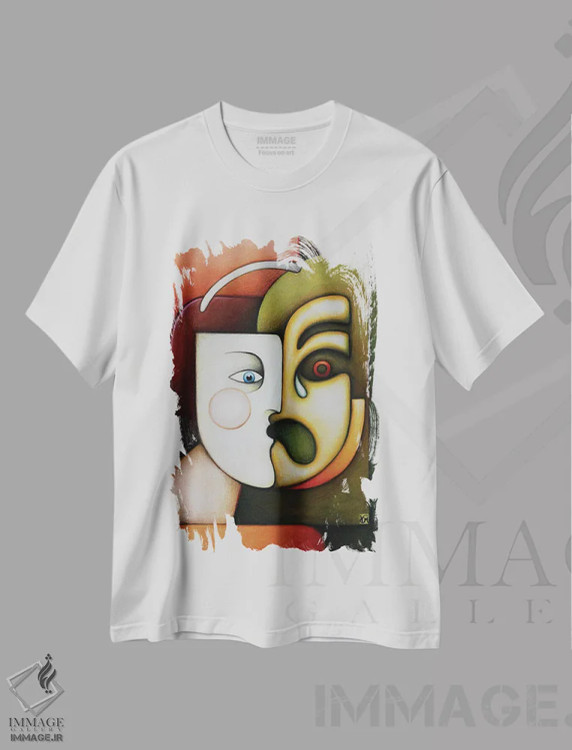 تیشرت سفید طرح دار – تیشرت موسیقی ,صدای درون اثر ماسیمو ویتوریوسی immage.ir