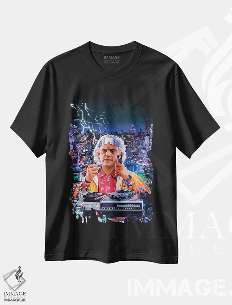 تیشرت مشکی طرح دار – تیشرت سینمایی ,دکتر اثر آقای ملویل فروشگاه ایماژ