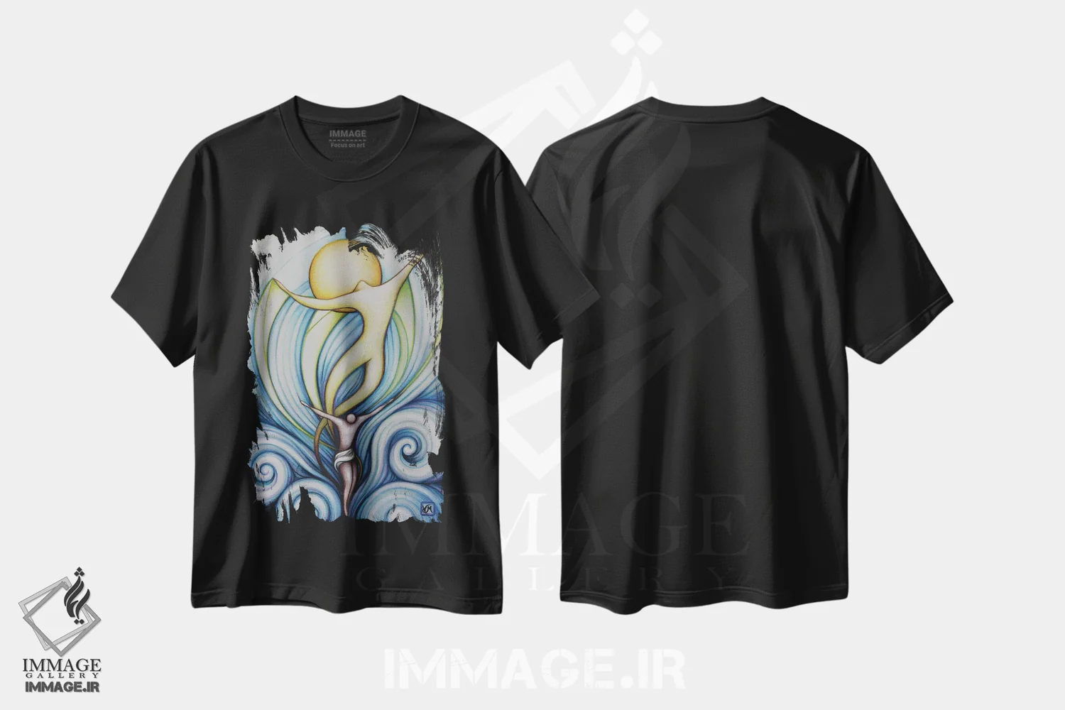 تیشرت مشکی طرح دار – تیشرت معنوی ,آنچه مهم است جاودانه می ماند اثر ماسیمو ویتوریوسی فروشگاه ایماژ