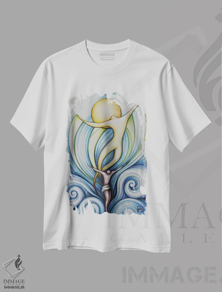 تیشرت سفید طرح دار – تیشرت معنوی ,آنچه مهم است جاودانه می ماند اثر ماسیمو ویتوریوسی immage.ir