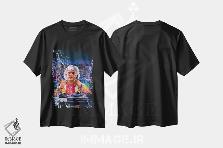 تیشرت مشکی طرح دار – تیشرت سینمایی ,دکتر اثر آقای ملویل فروشگاه ایماژ