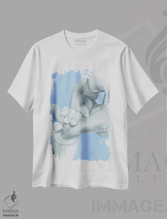 تیشرت سفید طرح دار – تیشرت هنری ,صدای کودکان ما اثر مارگاریتا استپانوا immage.ir
