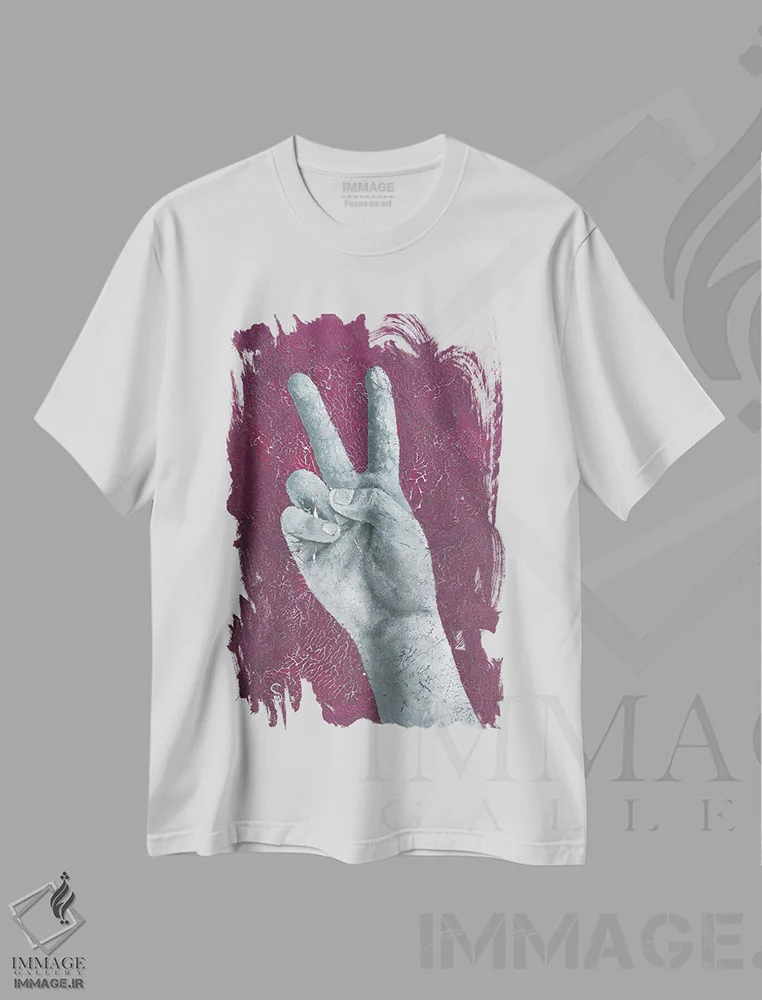 تیشرت سفید طرح دار – تیشرت انگیزشی ,پیروزی اثر مارگاریتا استپانوا فروشگاه ایماژ