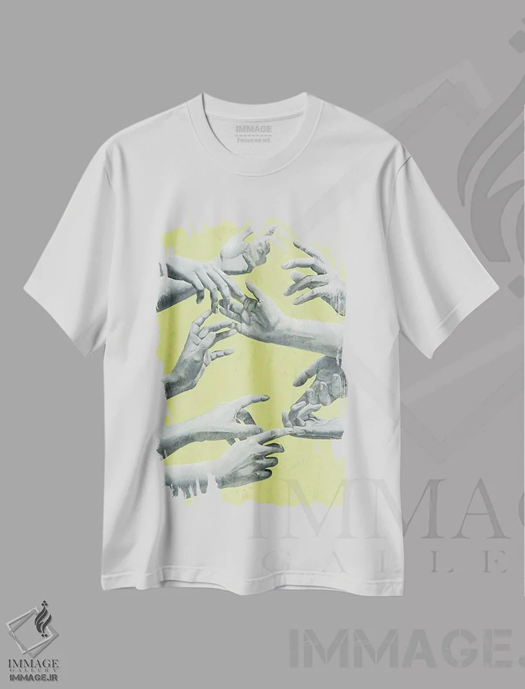 تیشرت سفید طرح دار – تیشرت انگیزشی ,بلند شو و بدرخش اثر مارگاریتا استپانوا immage.ir