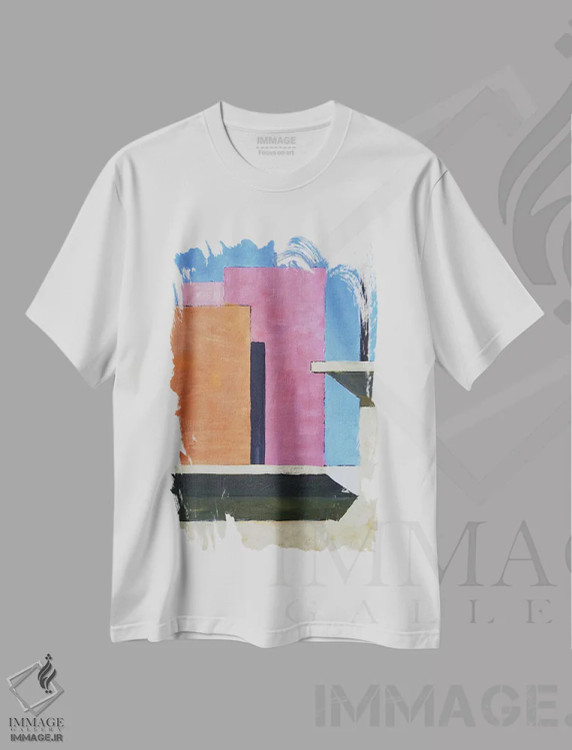 تیشرت سفید طرح دار – تیشرت گرافیکی ,داون تاون اثر مایکل وارد فروشگاه ایماژ