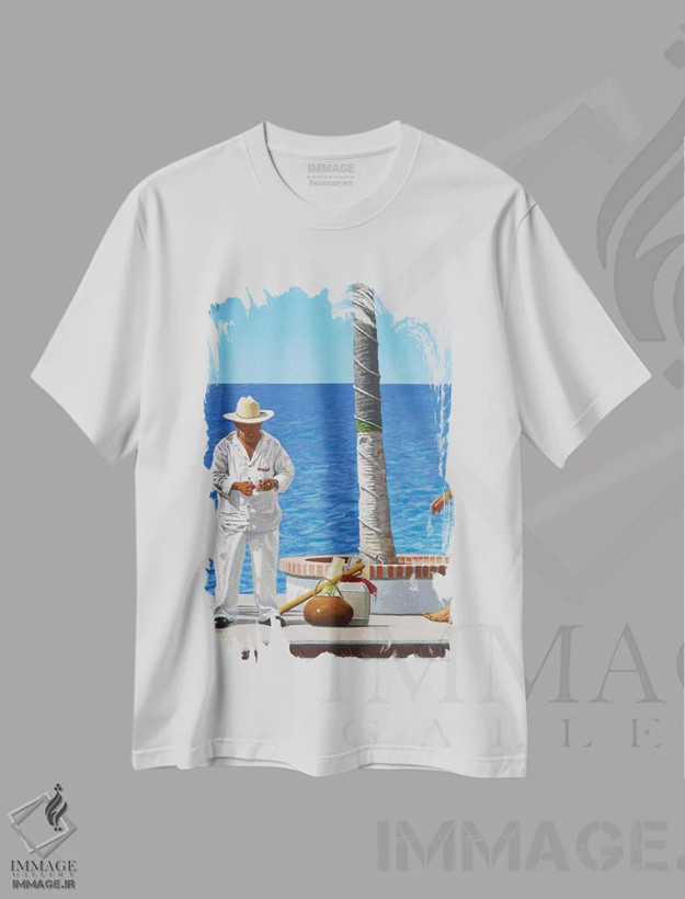 تیشرت سفید طرح دار – تیشرت اسپرت ,مشتری بعدی اثر مایکل وارد فروشگاه ایماژ