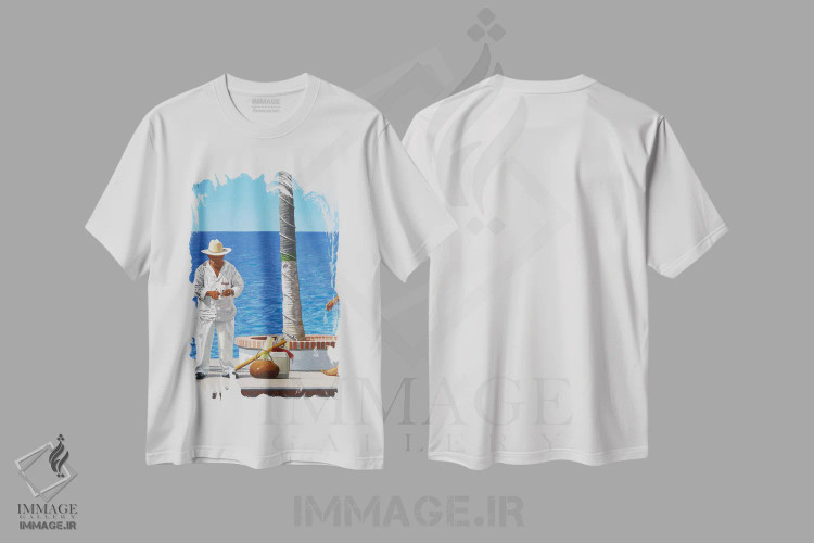 تیشرت سفید طرح دار – تیشرت اسپرت ,مشتری بعدی اثر مایکل وارد فروشگاه ایماژ