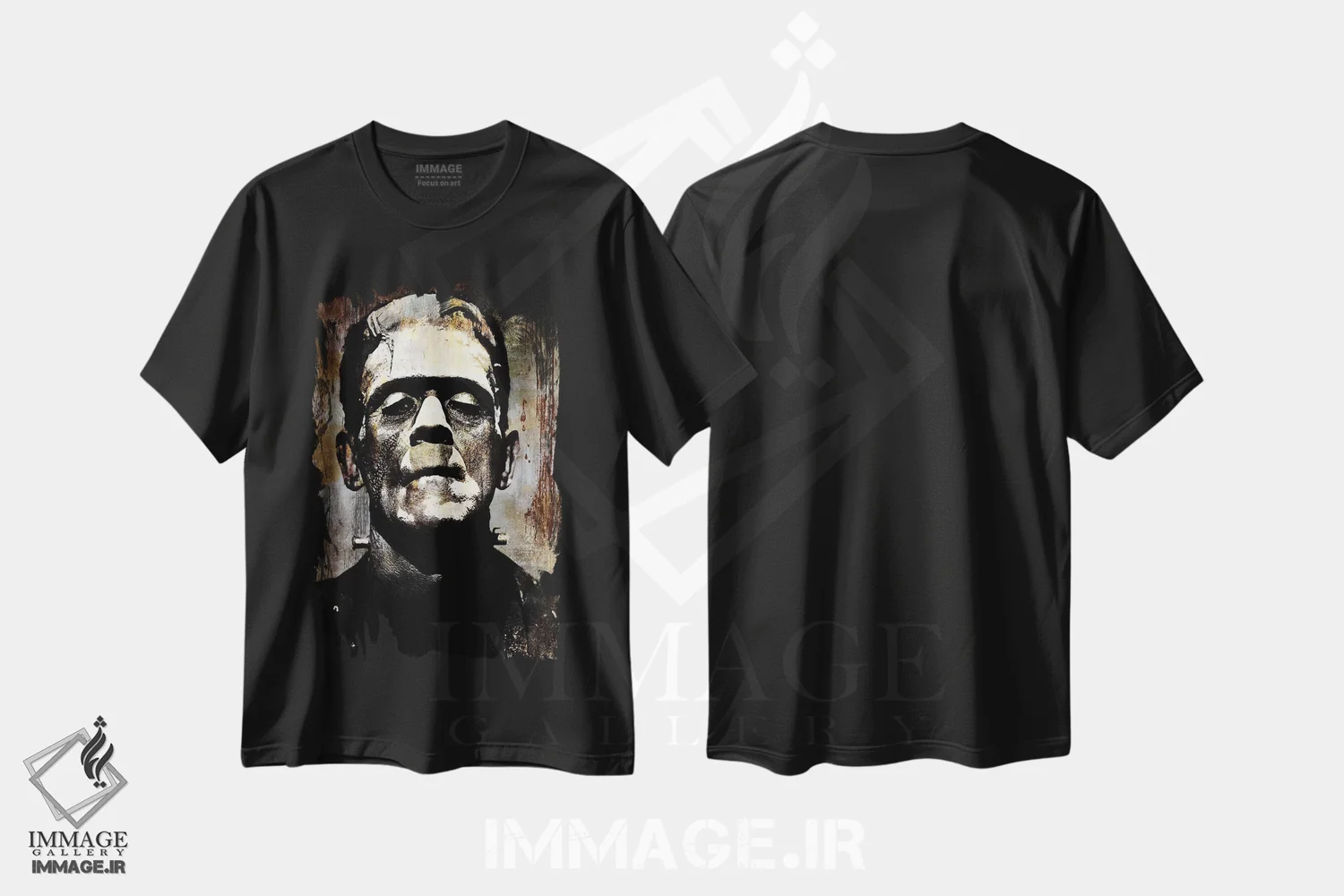 تیشرت مشکی طرح دار – تیشرت سینمایی ,فرانکنشتاین I اثر مارتین واگنر immage.ir