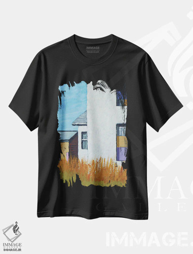 تیشرت مشکی طرح دار – تیشرت طبیعت ,دعاهای چمنزار اثر مایکل وارد فروشگاه ایماژ