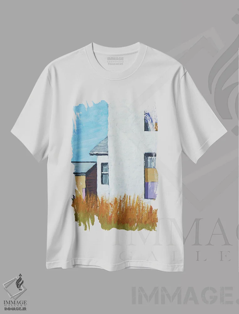 تیشرت سفید طرح دار – تیشرت طبیعت ,دعاهای چمنزار اثر مایکل وارد immage.ir