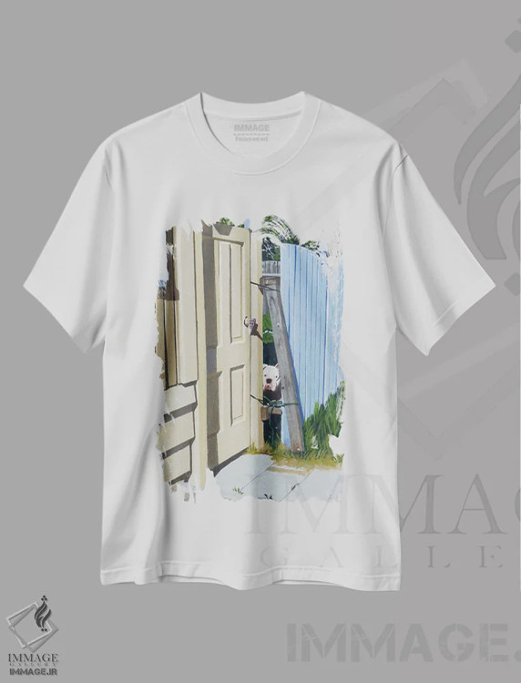 تیشرت سفید طرح دار – تیشرت حیوانات ,داری به من نگاه می کنی؟ اثر مایکل وارد فروشگاه ایماژ