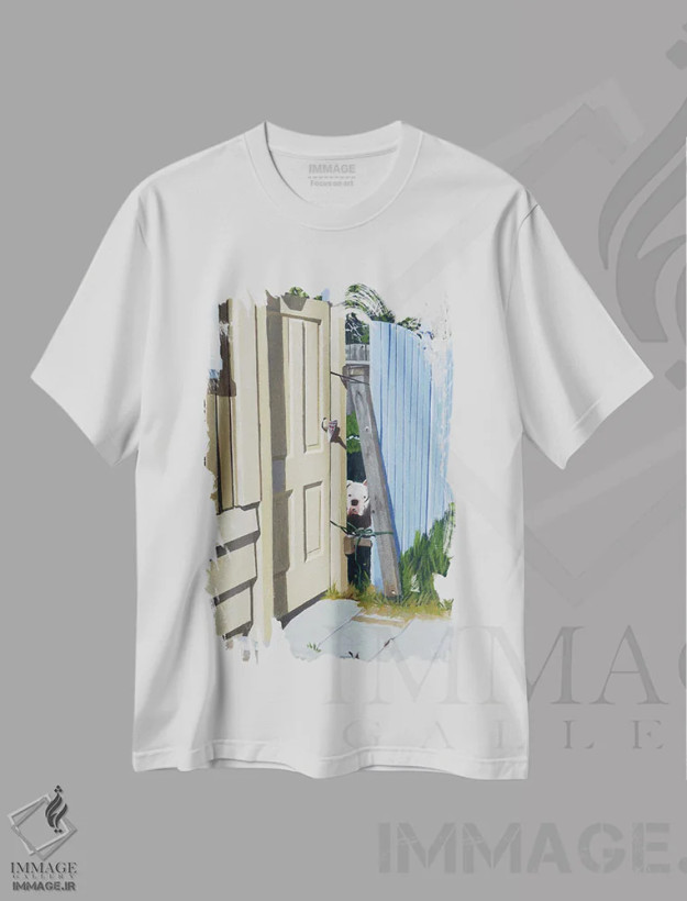 تیشرت سفید طرح دار – تیشرت حیوانات ,داری به من نگاه می کنی؟ اثر مایکل وارد فروشگاه ایماژ