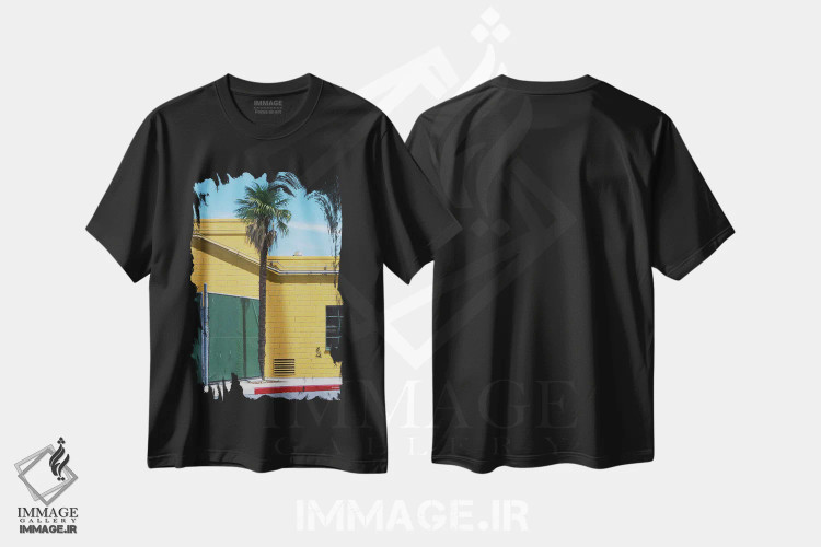 تیشرت مشکی طرح دار – تیشرت طبیعت ,تراشیکارپوس فورچونی اثر مایکل وارد فروشگاه ایماژ