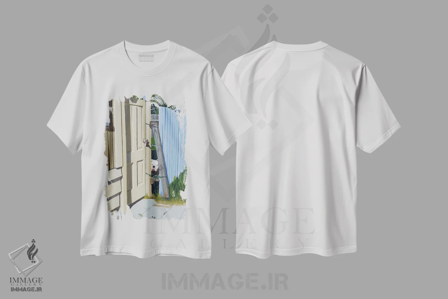 تیشرت سفید طرح دار – تیشرت حیوانات ,داری به من نگاه می کنی؟ اثر مایکل وارد فروشگاه ایماژ