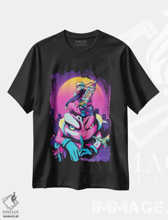 تیشرت مشکی طرح دار – تیشرت انیمه ,ناروتو اوزومکی سوم اثر مونیر وانیاک فروشگاه ایماژ