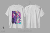 تیشرت سفید طرح دار – تیشرت گیمینگ ,هنر شمشیرزنی آنلاین اثر مونیر وانیاک فروشگاه ایماژ