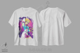 تیشرت سفید طرح دار – تیشرت گیمینگ ,هنر شمشیرزنی آنلاین دو اثر مونیر وانیاک immage.ir