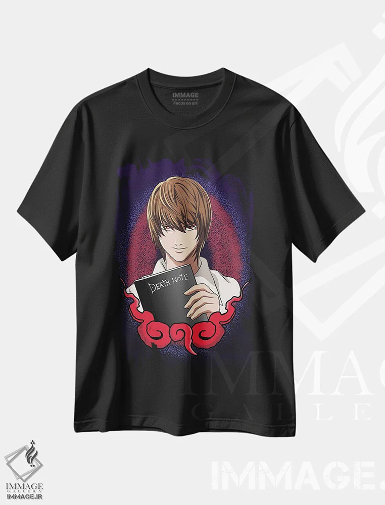 تیشرت مشکی طرح دار – تیشرت انیمه ,لایت یاگامی اثر مونیر وانیاک فروشگاه ایماژ