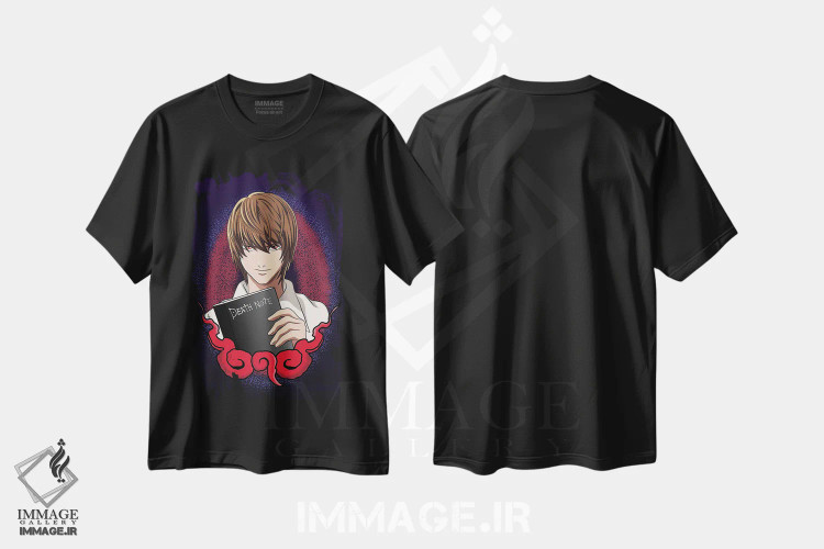 تیشرت مشکی طرح دار – تیشرت انیمه ,لایت یاگامی اثر مونیر وانیاک فروشگاه ایماژ