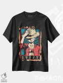 تیشرت مشکی طرح دار – تیشرت انیمه ,وان پیس اثر مونیر وانیاک فروشگاه ایماژ