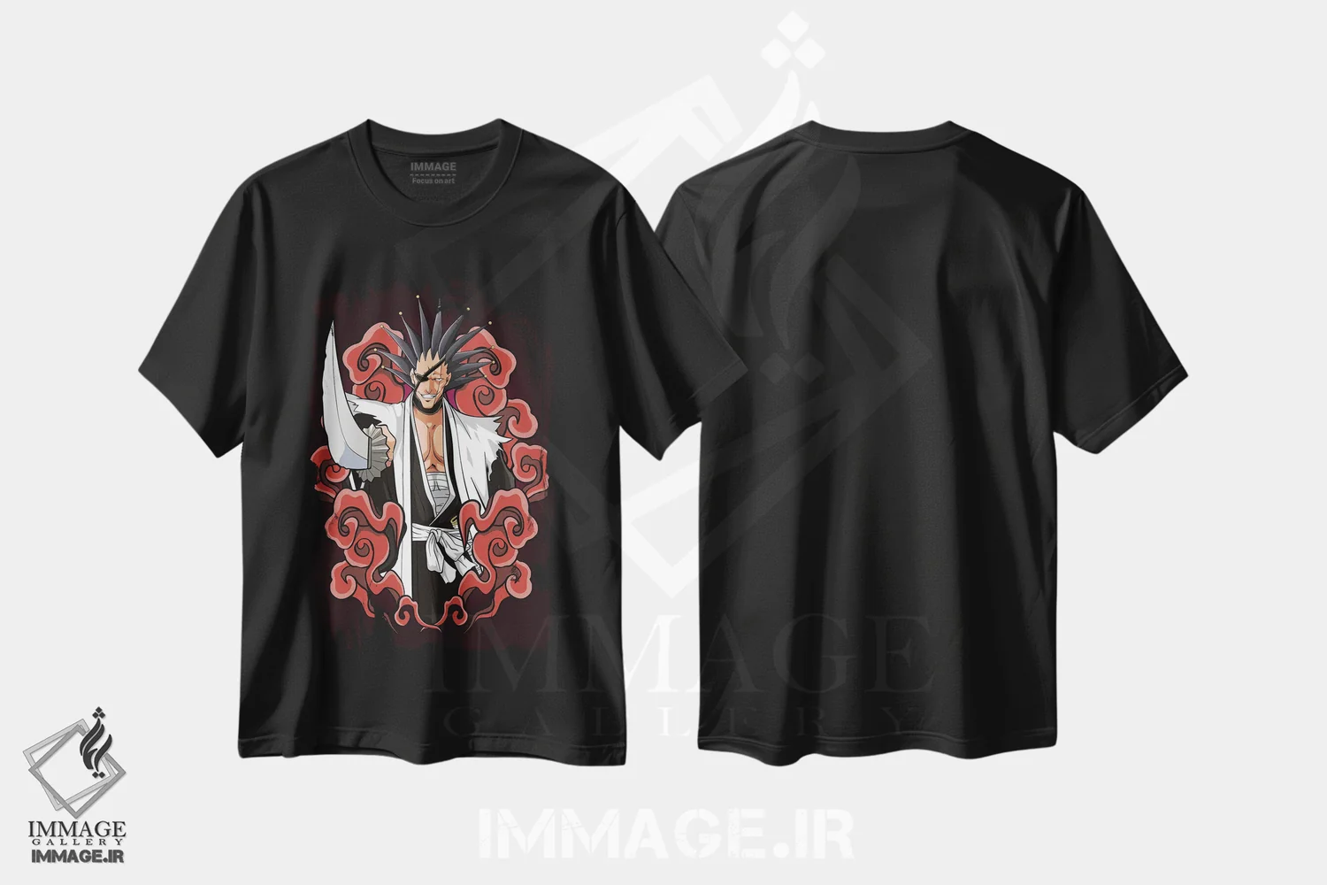 تیشرت مشکی طرح دار – تیشرت انیمه ,بلیچ اثر مونیر وانیاک immage.ir