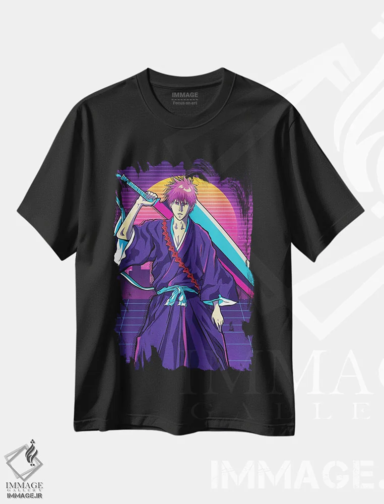 تیشرت مشکی طرح دار – تیشرت انیمه ,بلیچ اثر مونیر وانیاک فروشگاه ایماژ