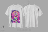 تیشرت سفید طرح دار – تیشرت انیمه ,شبدر سیاه اثر مونیر وانیاک immage.ir