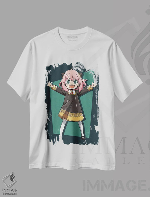 تیشرت سفید طرح دار – تیشرت انیمه ,جاسوس در خانواده اثر مونیر وانیاک فروشگاه ایماژ