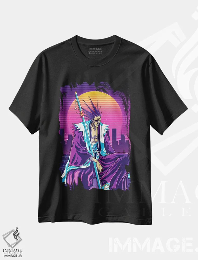 تیشرت مشکی طرح دار – تیشرت انیمه ,بلیچ اثر مونیر وانیاک immage.ir