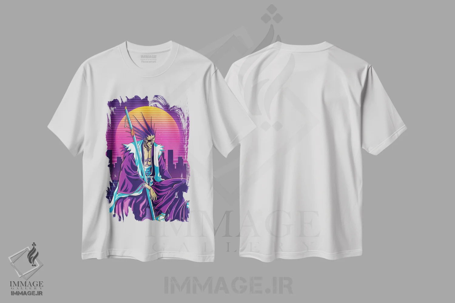 تیشرت سفید طرح دار – تیشرت انیمه ,بلیچ اثر مونیر وانیاک فروشگاه ایماژ