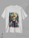 تیشرت سفید طرح دار – تیشرت انیمه ,دراگون بال زد - گوهان اثر مونیر وانیاک فروشگاه ایماژ