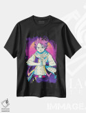 تیشرت مشکی طرح دار – تیشرت انیمه ,فیری تیل ناتسو اثر مونیر وانیاک immage.ir