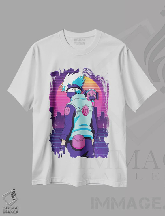 تیشرت سفید طرح دار – تیشرت انیمه ,هاتاکه کاکاشی اثر مونیر وانیاک فروشگاه ایماژ