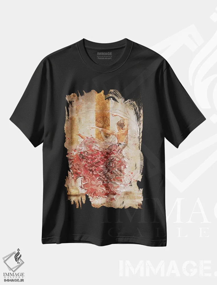 تیشرت مشکی طرح دار – تیشرت هنری ,رقاص معبد اول اثر مارتا وایلی فروشگاه ایماژ