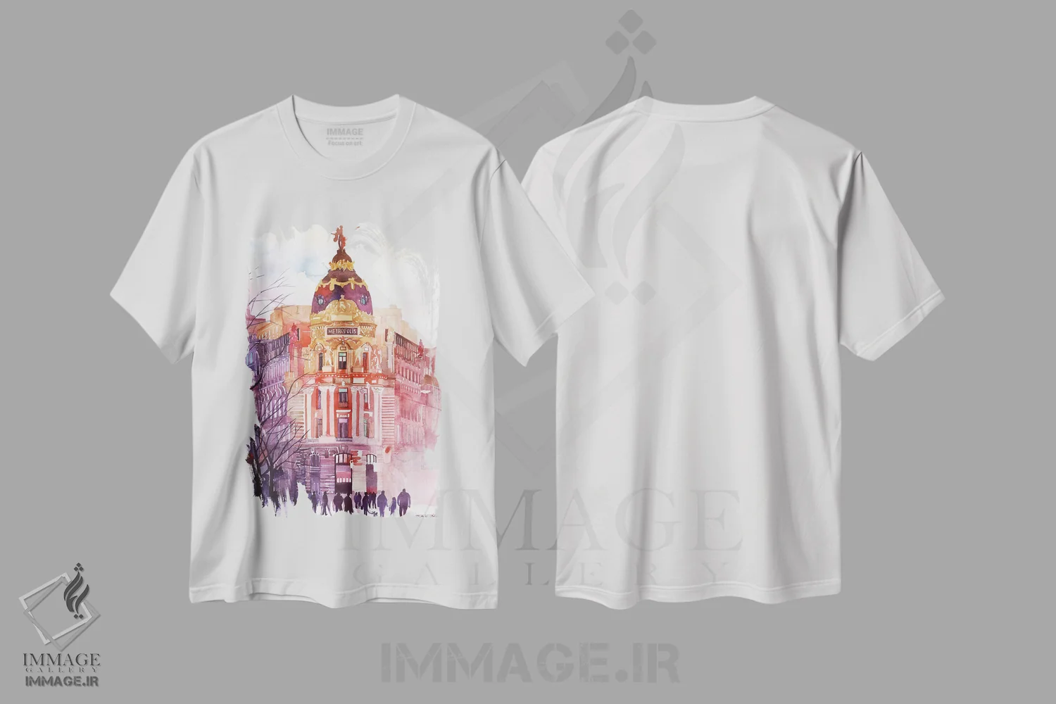 تیشرت سفید طرح دار – تیشرت معماری ,مادرید اثر ماجا ورونسکا immage.ir