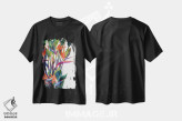 تیشرت مشکی طرح دار – تیشرت طبیعت ,پرنده بهشتی اثر ماجا ورونسکا immage.ir