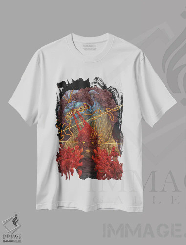 تیشرت سفید طرح دار – تیشرت فانتزی ,فو اثر انیمال مانی فروشگاه ایماژ