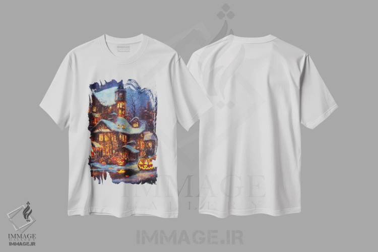 تیشرت سفید طرح دار – تیشرت فانتزی ,این هالووین است اثر ماکسیمیلیانو کاسال فروشگاه ایماژ