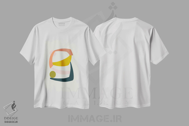 تیشرت سفید طرح دار – تیشرت رنگی ,ساختارهای رنگارنگ اثر مالودا immage.ir